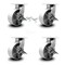 Service Caster 8 Inch Extra Heavy Duty Semi Steel Cast Iron Caster Brakes 2 Swivel Locks, 4PK SCC-KP92S830-SSR-SLB-BSL-2-SLB-2 - alternate 1